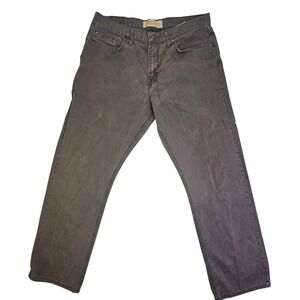 Wrangler Jeans Co Mens Relaxed Straight Brown Denim Pants Size 36x32